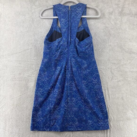 Tittle Nine Dress Womens 8 Blue Square Neck Build-In Bra Padded Zip Active - Picture 6 of 13